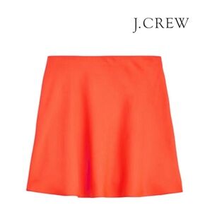 J. Crew NWT Gwen Mini Slip Skirt Tangerine Orange 2x